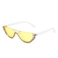 thumbnail image 1 of Rhinestone Half Frame Sunglasses For Women With Diamonds UV400 Protection Vintage Style, 1 of 1