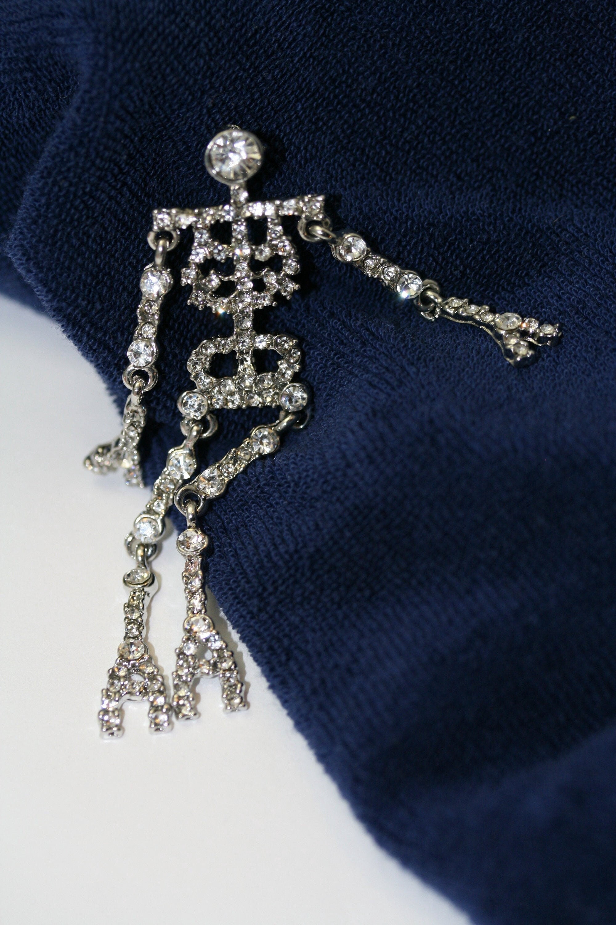 Rhinestone Halloween Skeleton Pin Brooch - Walmart.com