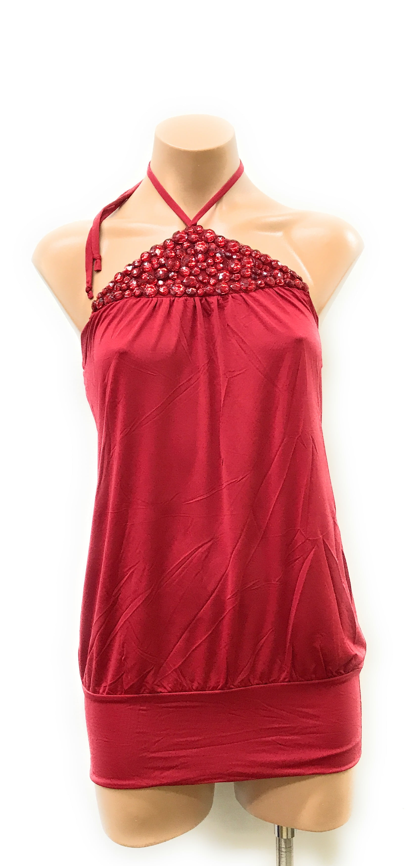 Rhinestone Halter Top - Walmart.com