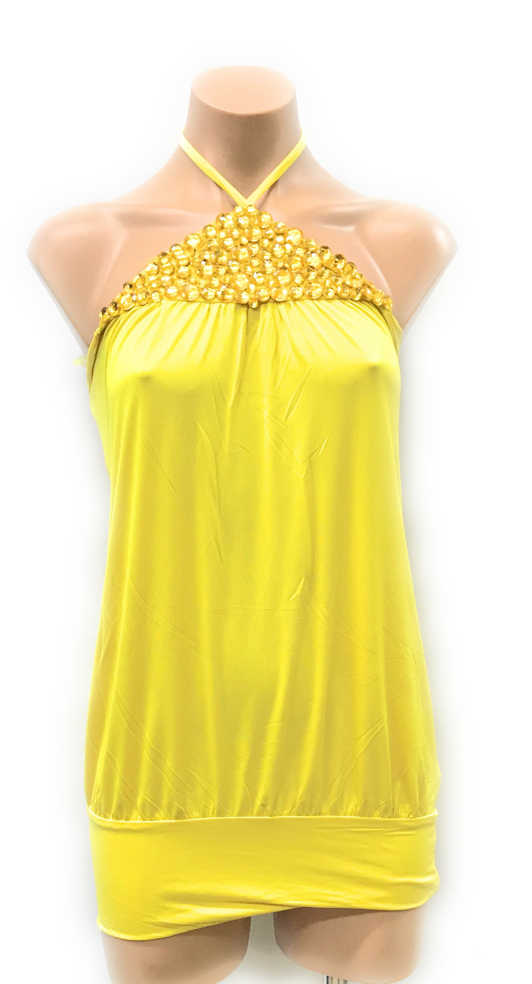 Rhinestone Halter Top - Walmart.com