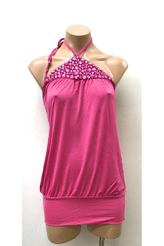 Rhinestone Halter Top