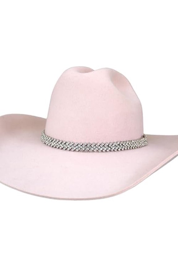 Rhinestone Hat Band for Cowboy Hats, Clear Rhinestones, Adjustable Hat Band$$Art & Craft