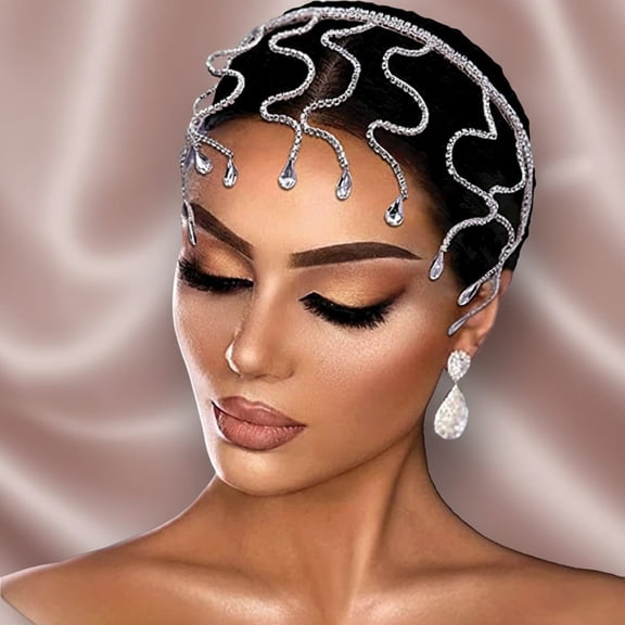Rhinestone Headband Tiara Fashion Headpieces Forehead Jewelry Head Chain Crystal Headpiece Bridal Hair Accessories