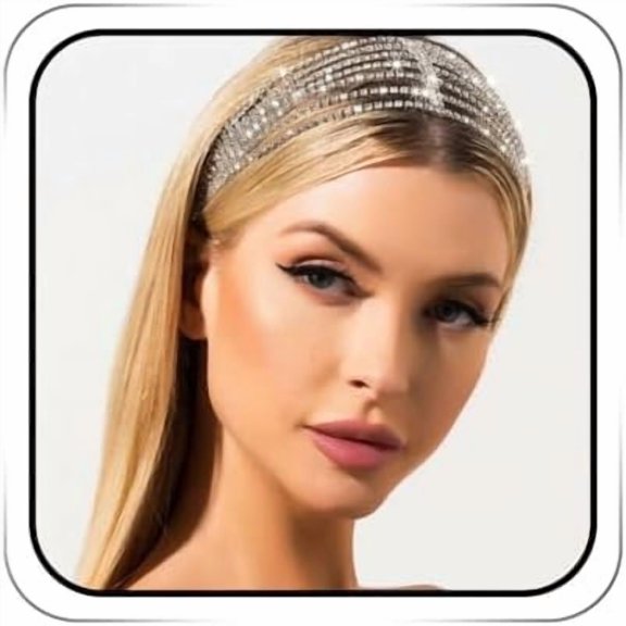 Rhinestone Headpiece Bridal Headband Wedding Hair Chain  Accessories for Women and Bride