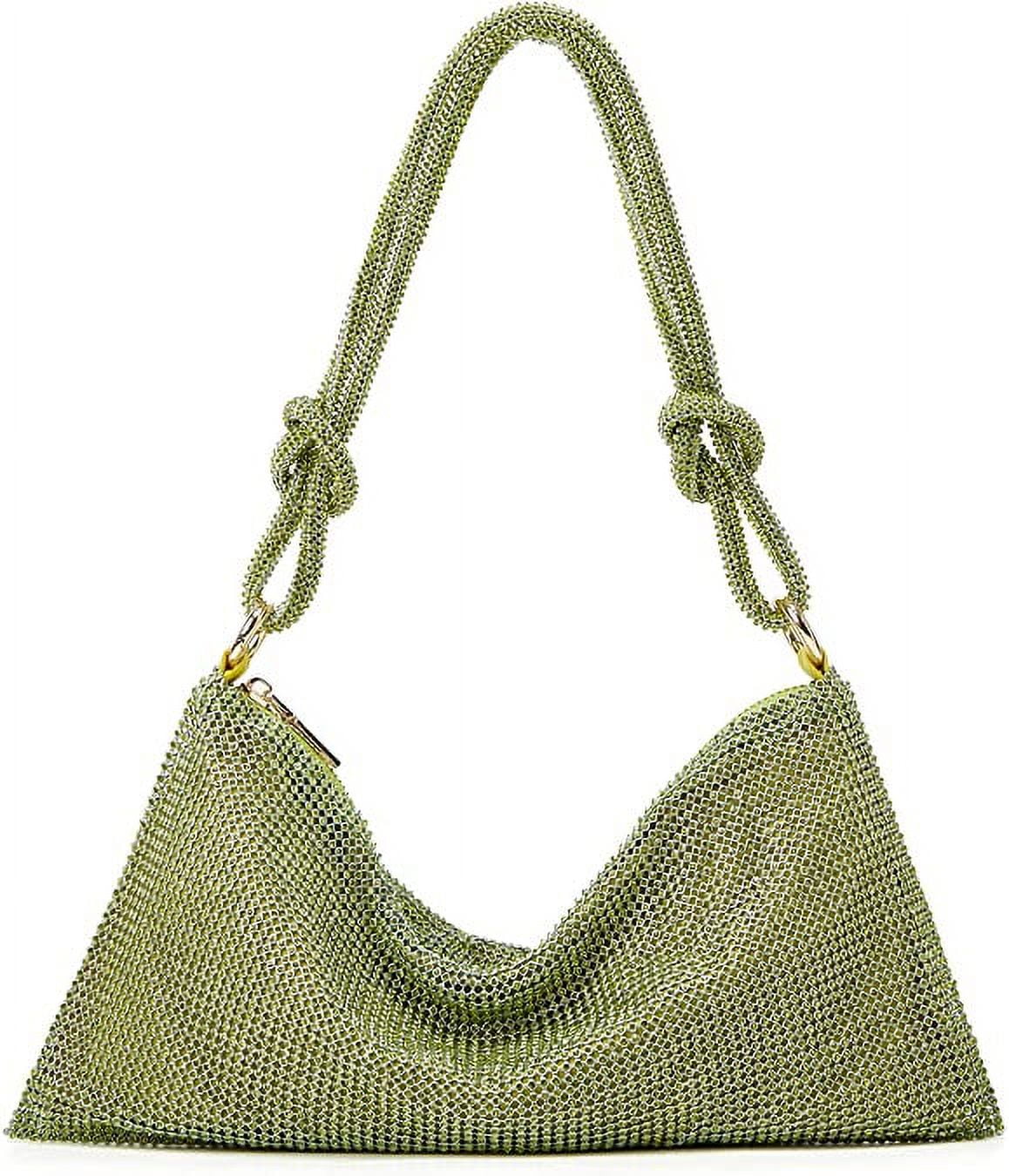 Rhinestone Hobo Bag for Women Chic Evening Handbag Shiny Purse for