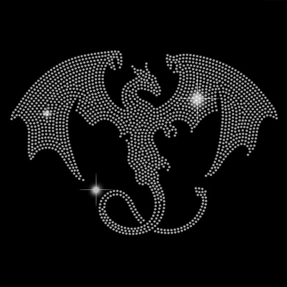 Rhinestone Iron on Transfers Dragon Dinosaurs Rhinestone Heat Transfer Bling Rhinestone Template for T Shirts Clothes Bags Pants DIY Transfer Iron On Decals 29.7x21cm