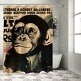 thumbnail image 1 of Orinice Monkey Bathroom Decor Set Colorful Luxurious Polyester Fabric Fashion Shower Curtain with Hooks Chic Modern Decoration 36x72, 1 of 7