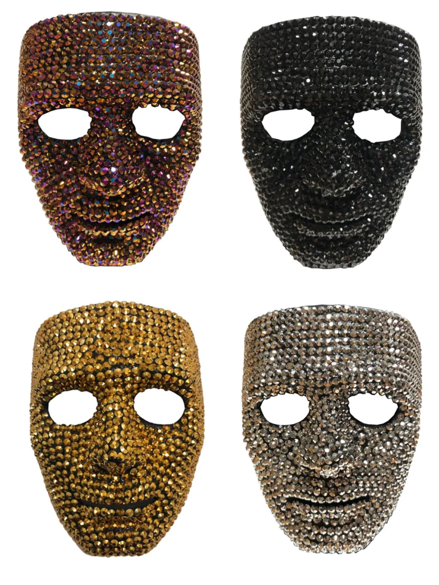 Mask With Rhinestone Rhinestone Mask Assorted (1 count) - Walmart.com