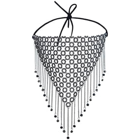 Rhinestone Masks, Sparkling Tassel Veil Masks, Reusable Metal Crystal Dance Veil Headbands