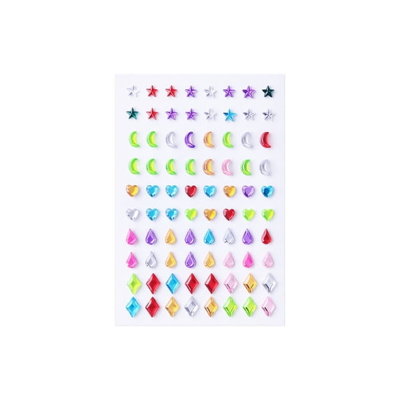 Rhinestone Multi Shape Colorful Face Gems for Crafts and Party Decorations for Festivals Concert Festival Events Diy Craft Supplies 1 Pack