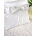 thumbnail image 1 of Rhinestone Pearlized Heart Rose Bouquet Wedding Ring Bearer Pillow, 1 of 3