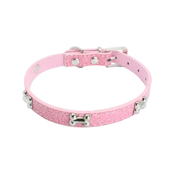 Rhinestone Pet Collar - Microfiber Material, Adjustable & Sparkly Design - Decorative Collar for Small/Medium Dogs