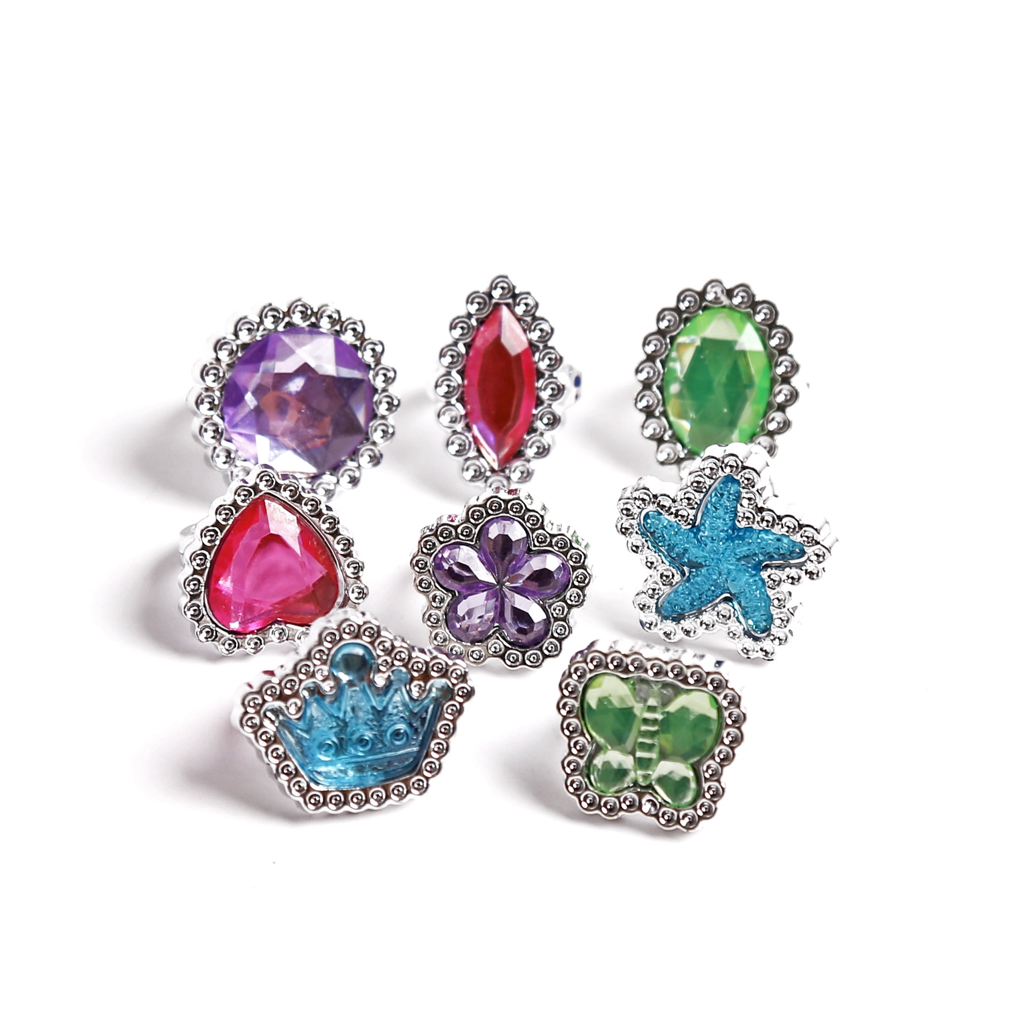 Rhinestone Plastic Rings, Way to Celebrate Party Favors - 8ct - Walmart.com