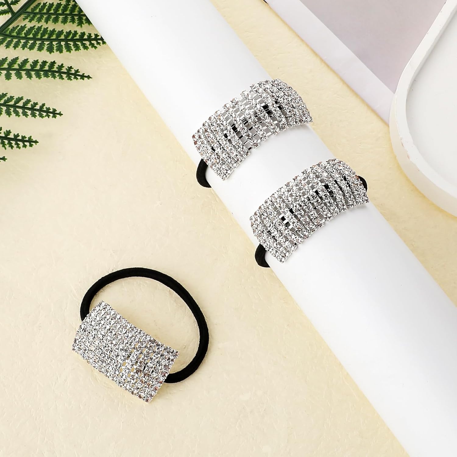 NEW Rhinestone Ponytail Holder- Hair Ties / Crystal Hair Accessory il_fullxfull.3103275690_2pqn.jpg main image 3
