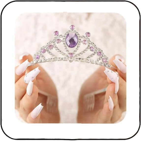Rhinestone Princess Tiaras Silver Dress Up Costume Crowns Girl Crown Crystal Birthday Party Headband Tiara with Comb