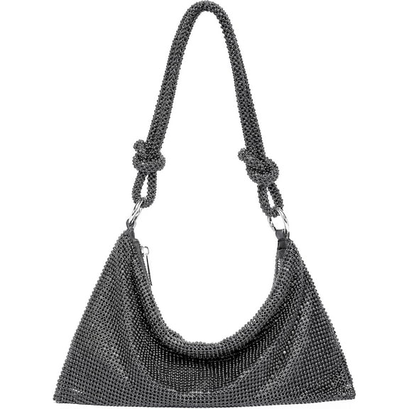 Rhinestone Purse Sparkly Evening Bag Small Sequin Party Wedding Disco Holiday Purses for Women