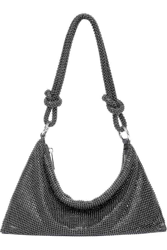 Rhinestone Purse Sparkly Evening Bag Small Sequin Party Wedding Disco Holiday Purses for Women