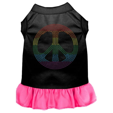 Rhinestone Rainbow Peace Dress