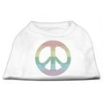 thumbnail image 1 of Rhinestone Rainbow Peace Sign Shirts White XXL - 18, 1 of 1