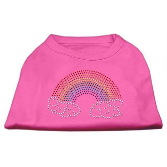 Rhinestone Rainbow Shirts Bright Pink L - 14
