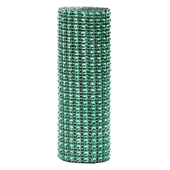 Rhinestone Ribbon Roll 1 Roll,4.64" x 3FT 24 Row Bling Diamond Rhinestone Mesh Ribbon Strip,Sparkling Wrap Material for Wedding Cake DIY Party Supplies Event Table Decor