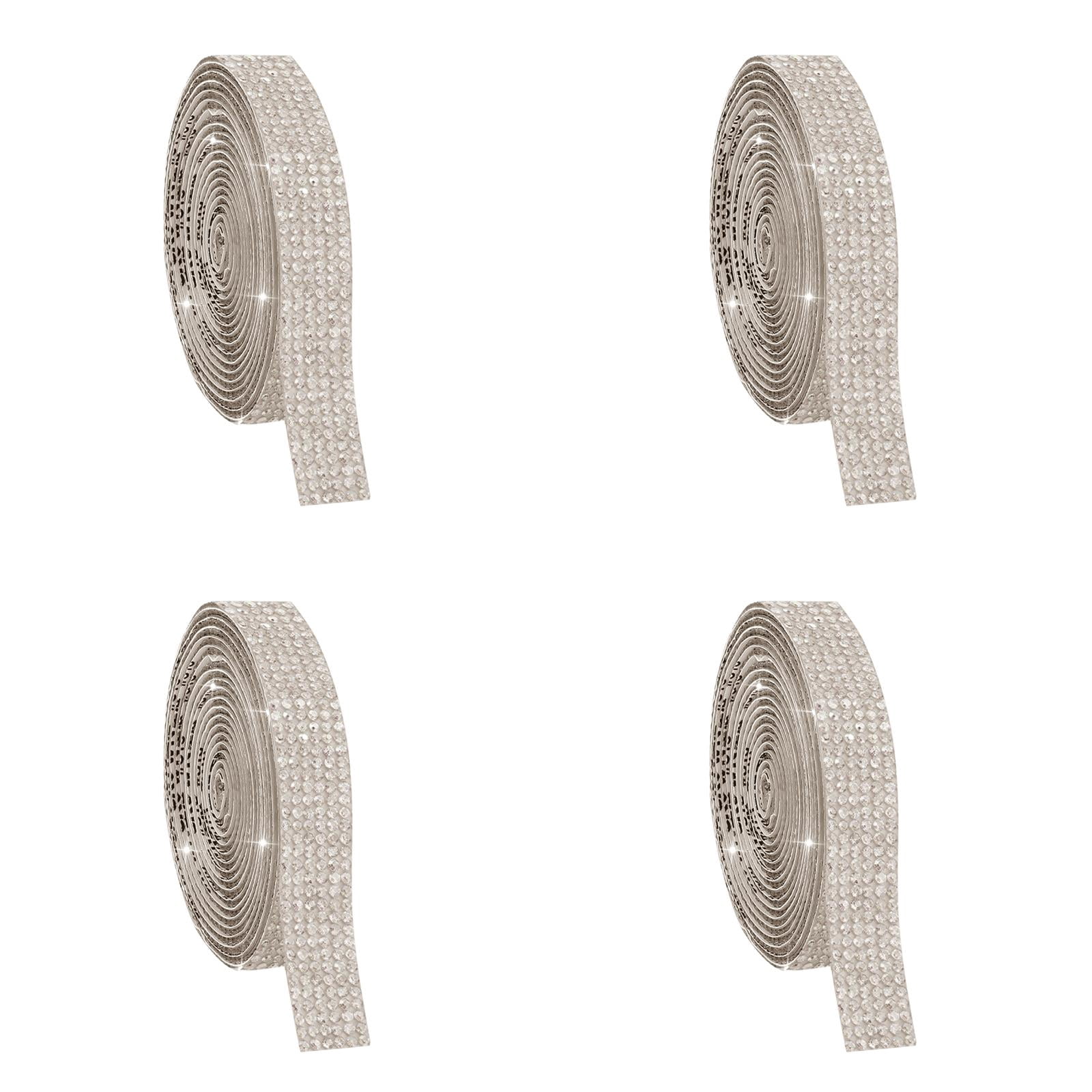 Rhinestone Ribbons Self Adhesive, Iron on Resin Diamond Ribbon Wrap ...