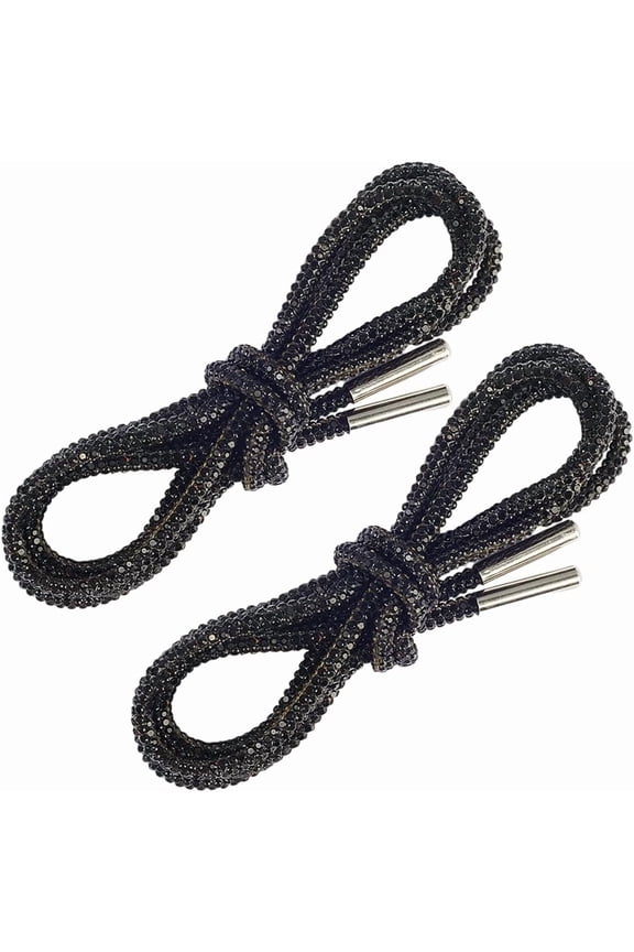 Rhinestone Round Shoe Laces Rhinestone Glitter Rope Shiny Round Shoe Laces Bling Shoe Laces Round Shoe Laces Drawstring Cords Hoodie String Replacement for DIY