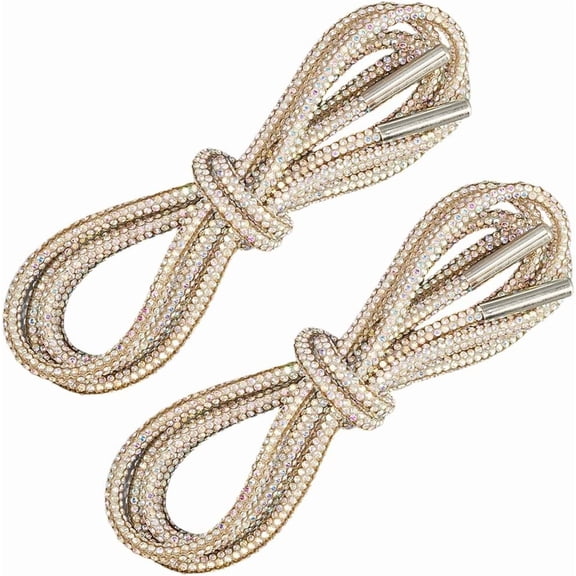 Rhinestone Round Shoe Laces Shiny Round Shoe Laces Rhinestone Glitter Rope Bling Shoe Laces Round Shoe Laces Drawstring Cords Hoodie String Replacement for DIY