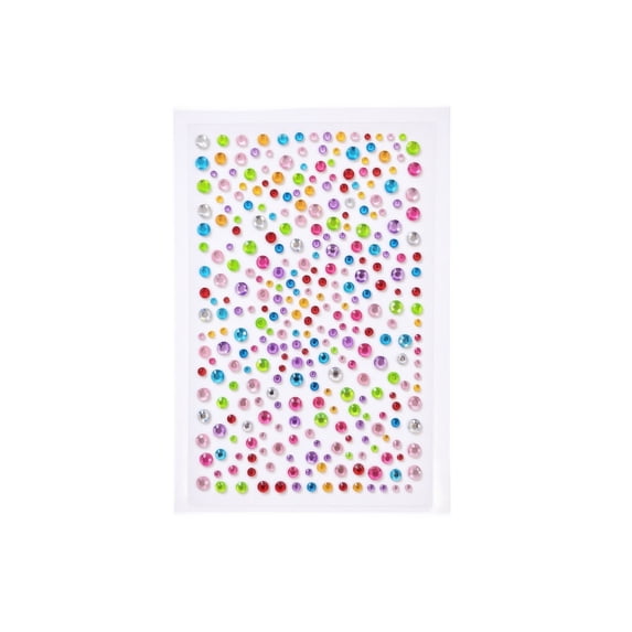Rhinestone Self Adhesive Mixed Color Gems for Crafts Diy Nail Art Face Decoration Gift for Diy Crafts for Adults 3D Crystal Stick on Gems One Pack