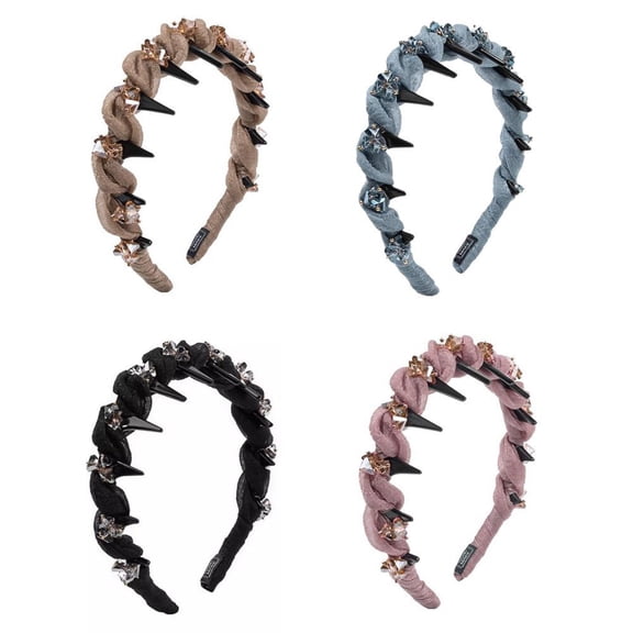 Rhinestone Shiny Head Hoops Luxury Korean Imitation Crystal High Cranial Top Bands Headbands Hair Headwear Hair Accessories Party Hairbands, Bride Teeth,Vintage High Hairband,Elegant Womens