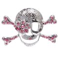 thumbnail image 1 of Rhinestone Skull & Crossbones Pirate Belt Buckle, 1 of 2