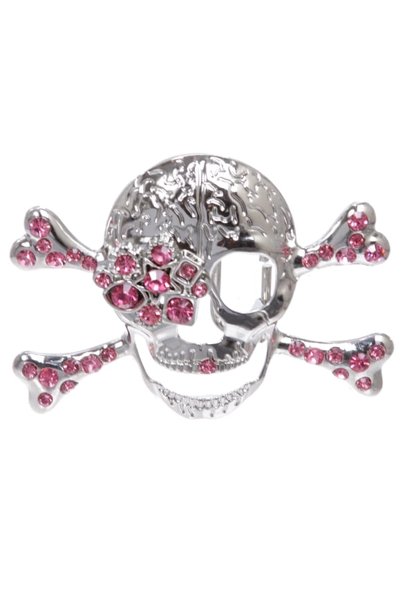 Rhinestone Skull & Crossbones Pirate Belt Buckle