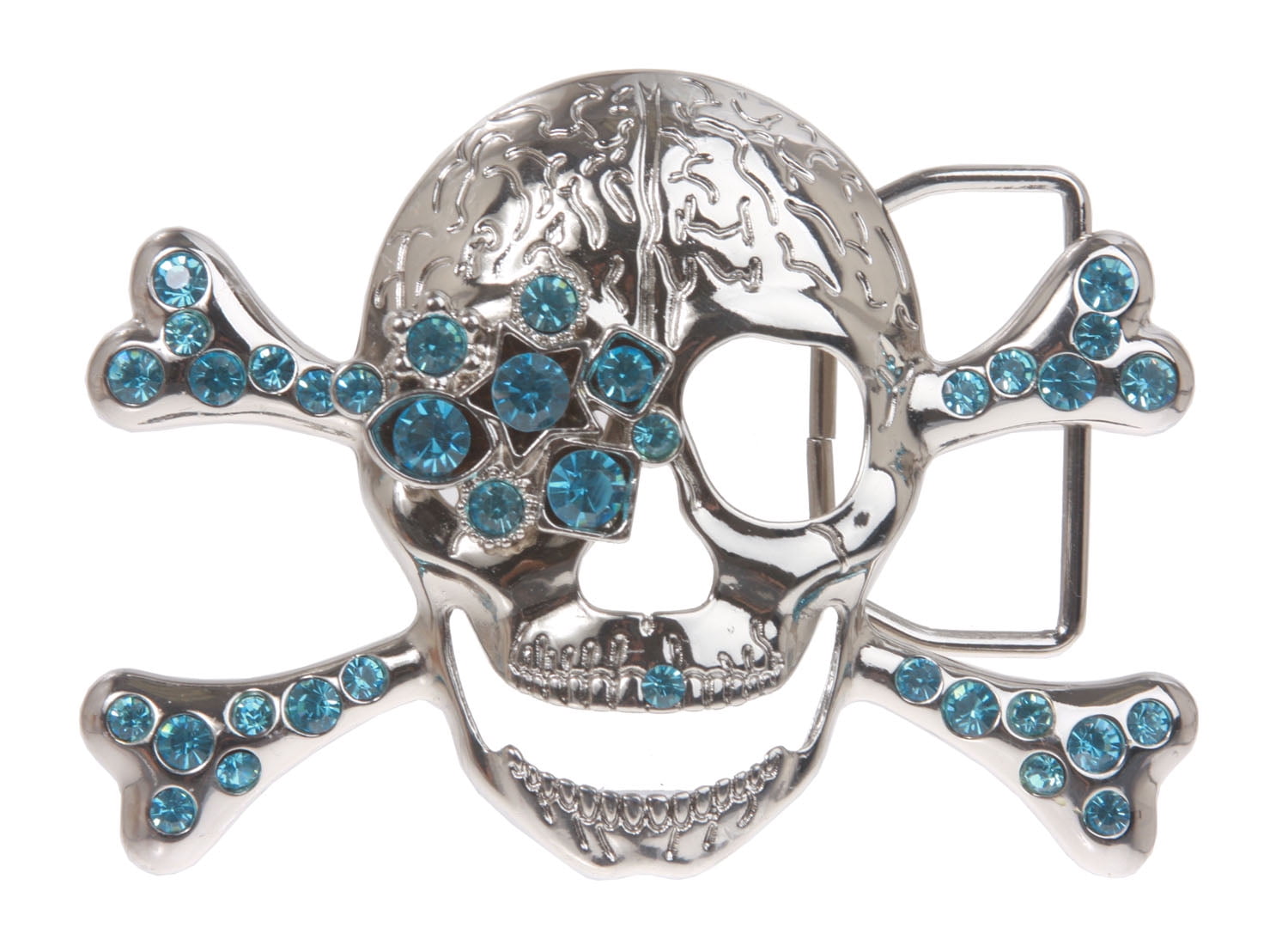 Rhinestone Skull & Crossbones Pirate Belt Buckle - Walmart.com