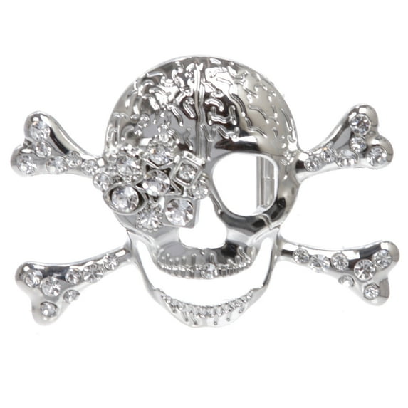 Rhinestone Skull & Crossbones Pirate Belt Buckle
