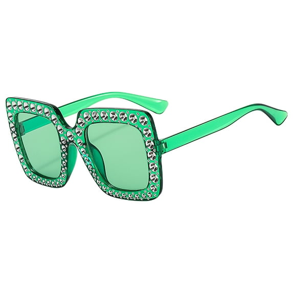 Rhinestone Sunglasses, Sparkly Sun Glasses, Fashion Sunglasses for Women, Oversized Square Frame Bling Sun Glasses, Summer Activity