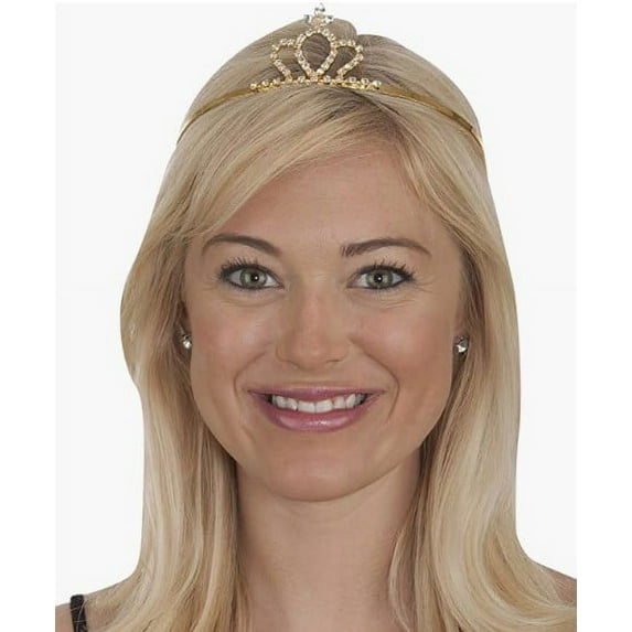 Rhinestone Tiara Gold