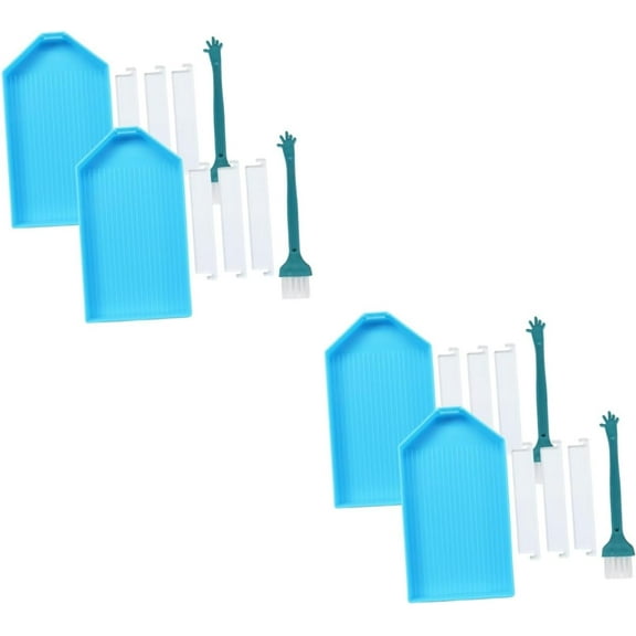 Rhinestone Tray 4 Sets Drill Plate Set Manicure Tools Paint Tray Nail Accessories Trays Diamond Tray Dividers Painting Tools