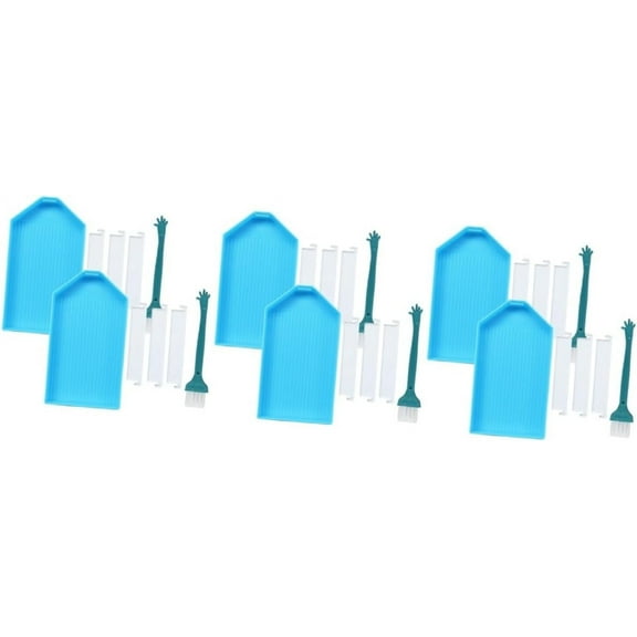 Rhinestone Tray 6 Sets Drill Plate Set Diamonds Embroidery Beads Nail Tools Trays Storage Tray Diamond Art Painting Tools