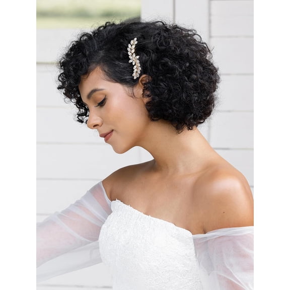 Rhinestone Wedding Hair Comb Crystal Hair Comb Bridal Hair Pieces Retro Bridal Hair Clips Accessories Sparkly Hair Piece Bride Side Comb for Brides and Bridesmaids Women and Girls