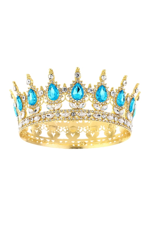 Rhinestone Wedding and for Women Party Hair Accessories Birthday Bridal for Women and Girls Headbands for Bridal, for Wedding and Party,D-Blue
