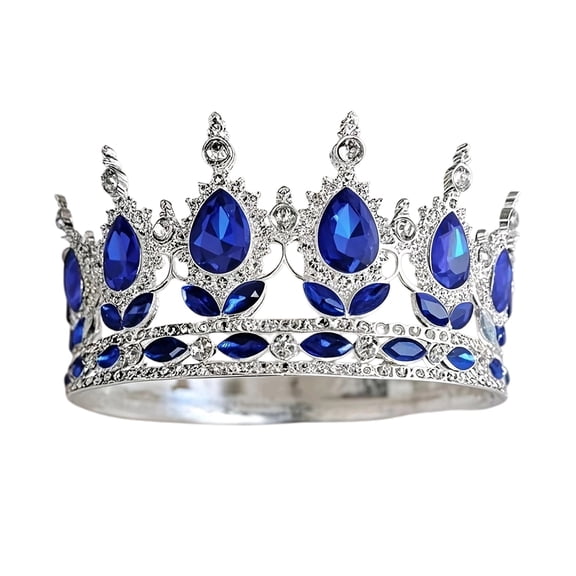 Rhinestone Wedding and for Women Party Hair Accessories Birthday Bridal for Women and Girls Headbands for Bridal, for Wedding and Party,F-Blue