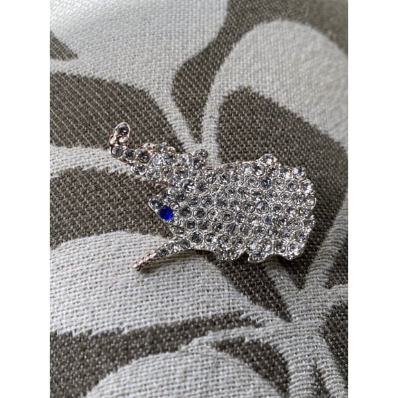 Rhinestone West Virginia State Pin Brooch, WV State West Virginia State Jewelry, State Shaped Pin