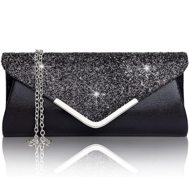 Black evening bags with rhinestones hotsell