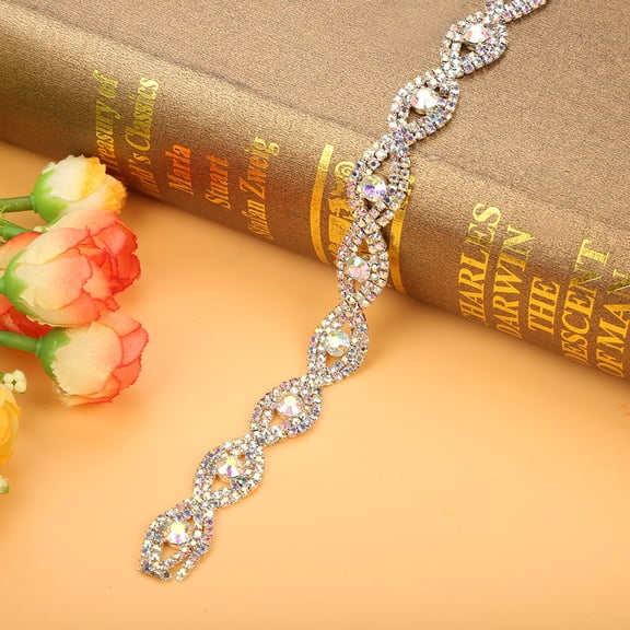 Rhinestone Wrap, Decorative Bling Rhinestone Roll, 1 Pcs Sparkling Rhinestone Ribbon, For Crafts For Arts