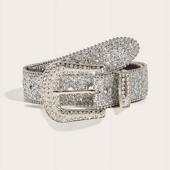 Rhinestone belt for women, ins-style wide waistband, decorative, European and American fashion, unique sequin jeans belt, versatile and stylish design
