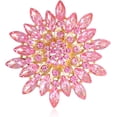 thumbnail image 1 of Rhinestone flower brooch, large crystal flower brooch, lapel pin, suitable for parties, birthdays, dances, banquets, dresses, suits, formal wear, hats, bags, and other accessories; women's jewelry., 1 of 6