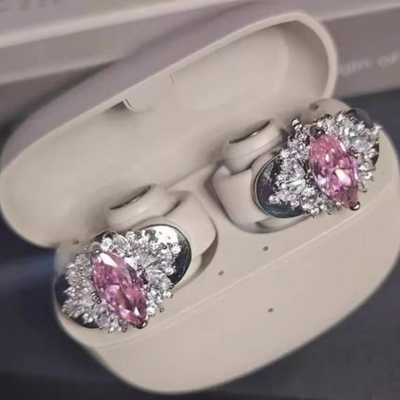 Rhinestone for Clip on Earbuds Open Ear, Earbuds Rhinestone Accessories, Elegant Decorative Earphone Accessories, Removable Exquisite DIY Decorations