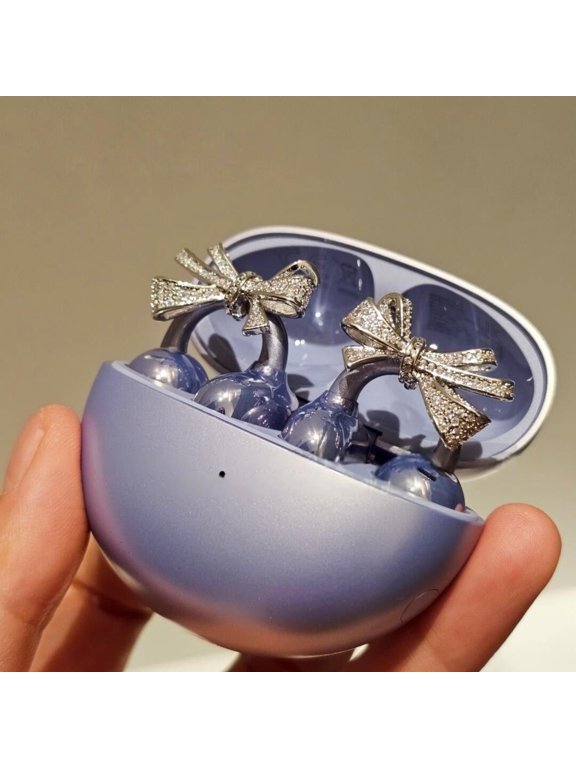 Rhinestone for Clip on Earbuds Open Ear, Elegant Zirconia Decorative Earphone Accessories, Exquisite DIY Decoration (Earbuds Not Included)