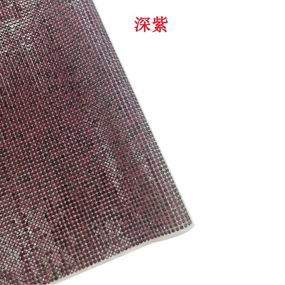 Rhinestone stickers bags shoes decoration Diamond Glass Diamond stickers accessories self-paste diy rhinestone strips-Deep Purple