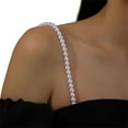 thumbnail image 1 of Rhinestones Bra Strap Pearls Crystal Invisible Shoulder Straps Lingerie Accessories Bras Shoulders Chains for Womens, 1 of 8